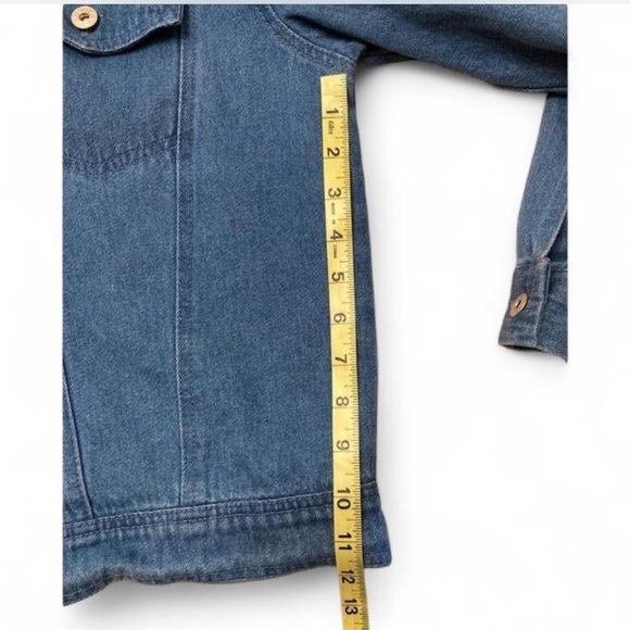 Vintage 90’s Embroidered Denim Jacket Hot Air Balloons Cottagecore Women’s Large - Picture 7 of 7